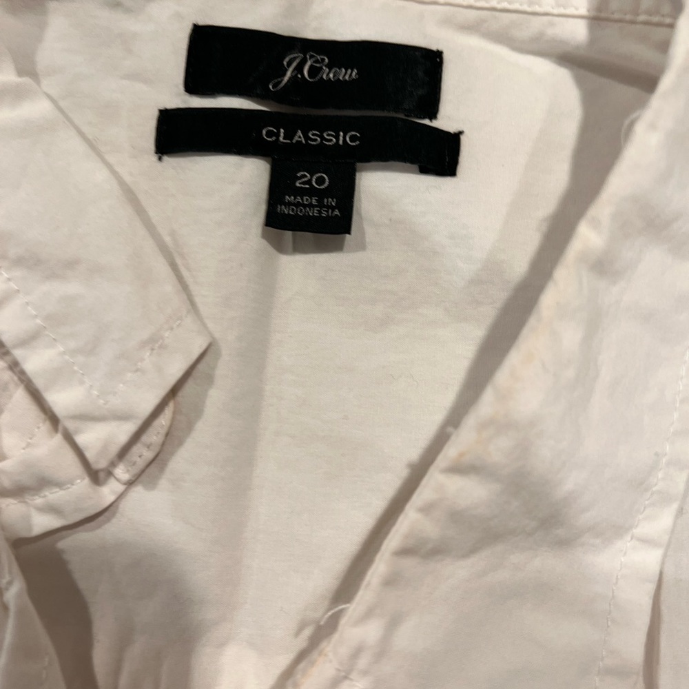 J Crew Shirt size 20 gently worn